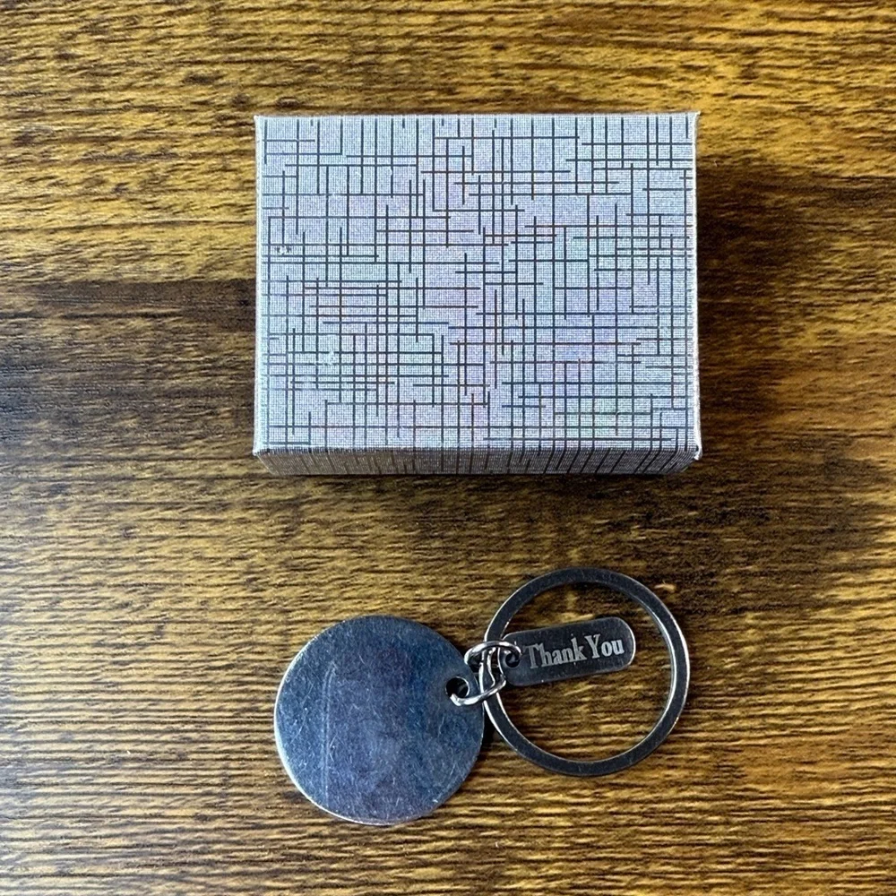 Silver Thank You Keychain